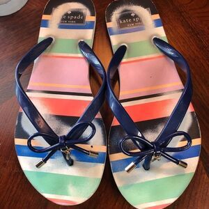 Kate Spade navy blue flip flops size 7/8